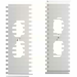 1G DUPLEX RECEPT WALL PLT OVERSIZE